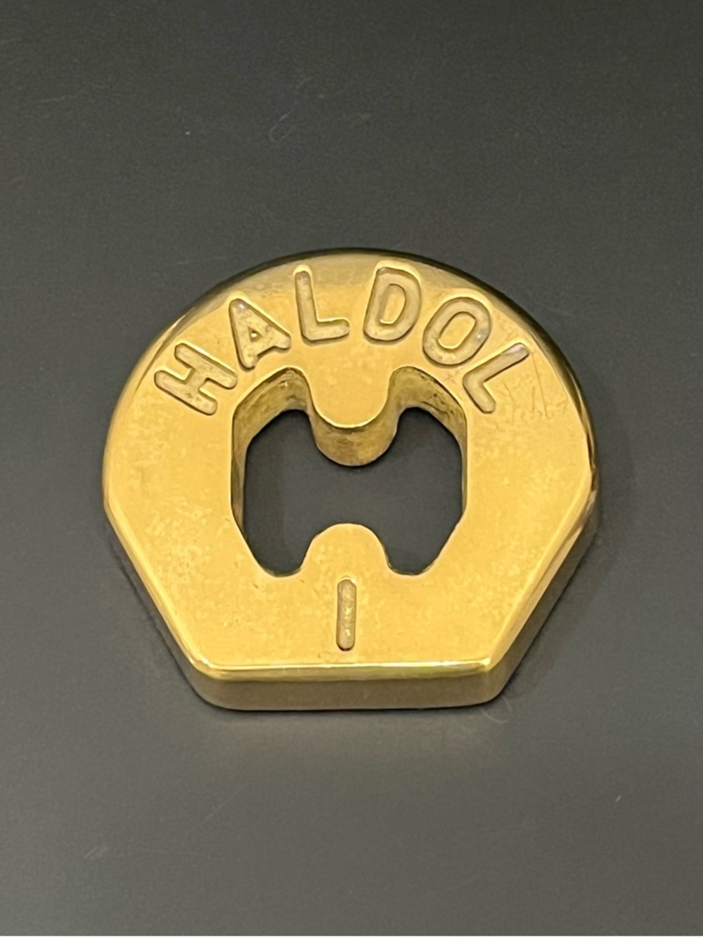 Vintage Solid Brass Haldol Paperweight Decorative Collectible *Rare